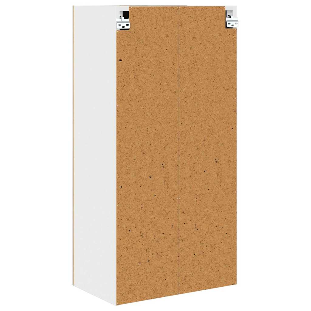 Hangkast Ambachtelijke Eik en Wit 50 x 31 x 100 cm Bewerkt hout is nu te koop bij PeponiXL, paradijselijk wonen!