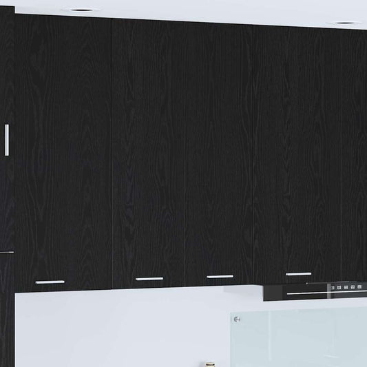 Hangkast met opslag Zwart Eiken 60 x 31 x 100 cm Bewerkt hout is nu te koop bij PeponiXL, paradijselijk wonen!