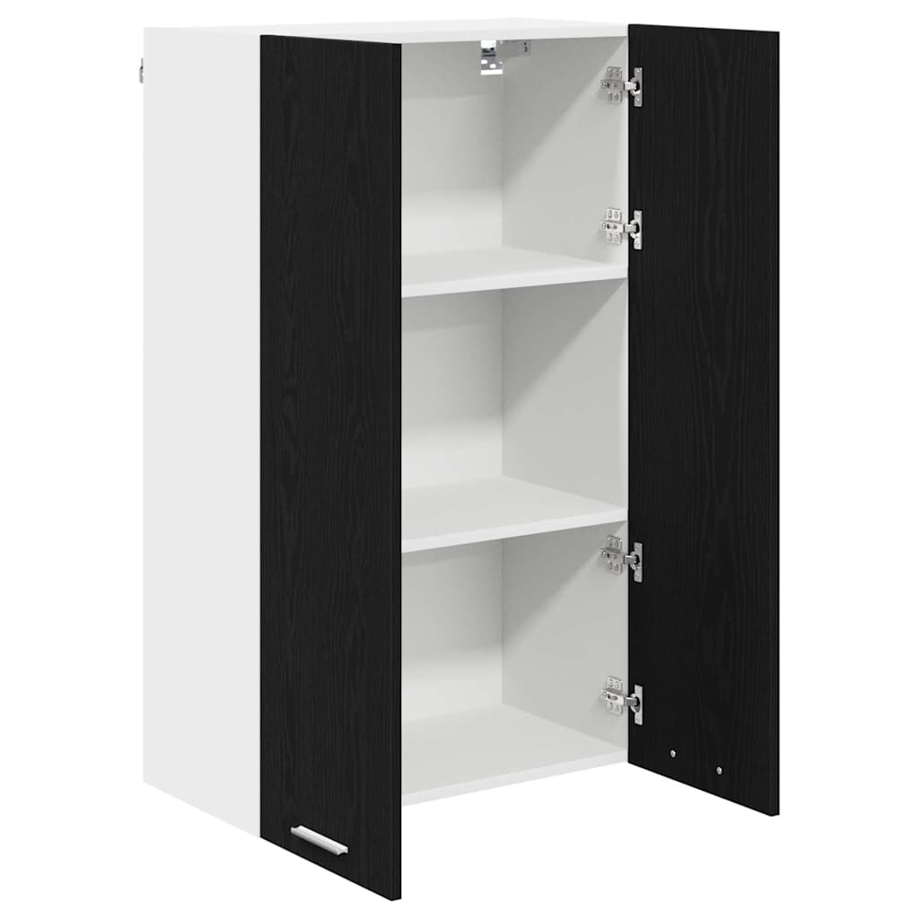 Hangkast met opslag Zwart Eiken 60 x 31 x 100 cm Bewerkt hout is nu te koop bij PeponiXL, paradijselijk wonen!