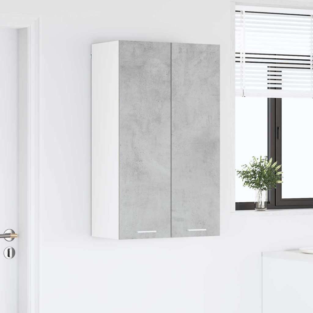 Hangkast met opslag Beton Grijs 60 x 31 x 100 cm Bewerkt hout is nu te koop bij PeponiXL, paradijselijk wonen!