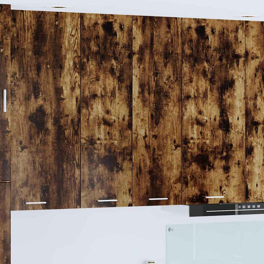 Hangkast met opslag Gerookt eiken 60 x 31 x 100 cm Bewerkt hout is nu te koop bij PeponiXL, paradijselijk wonen!