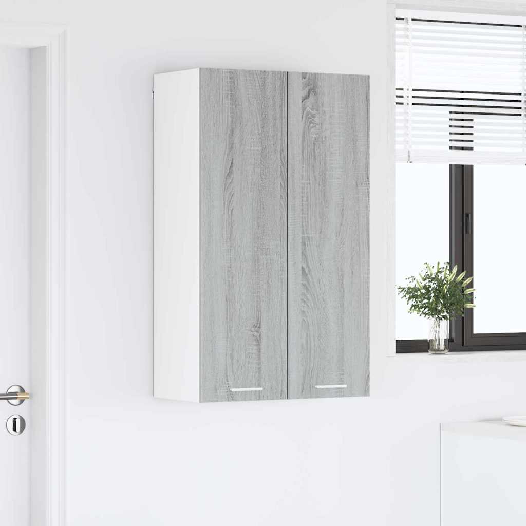 Hangkast met opslag Grijs Sonoma 60 x 31 x 100 cm Bewerkt hout is nu te koop bij PeponiXL, paradijselijk wonen!