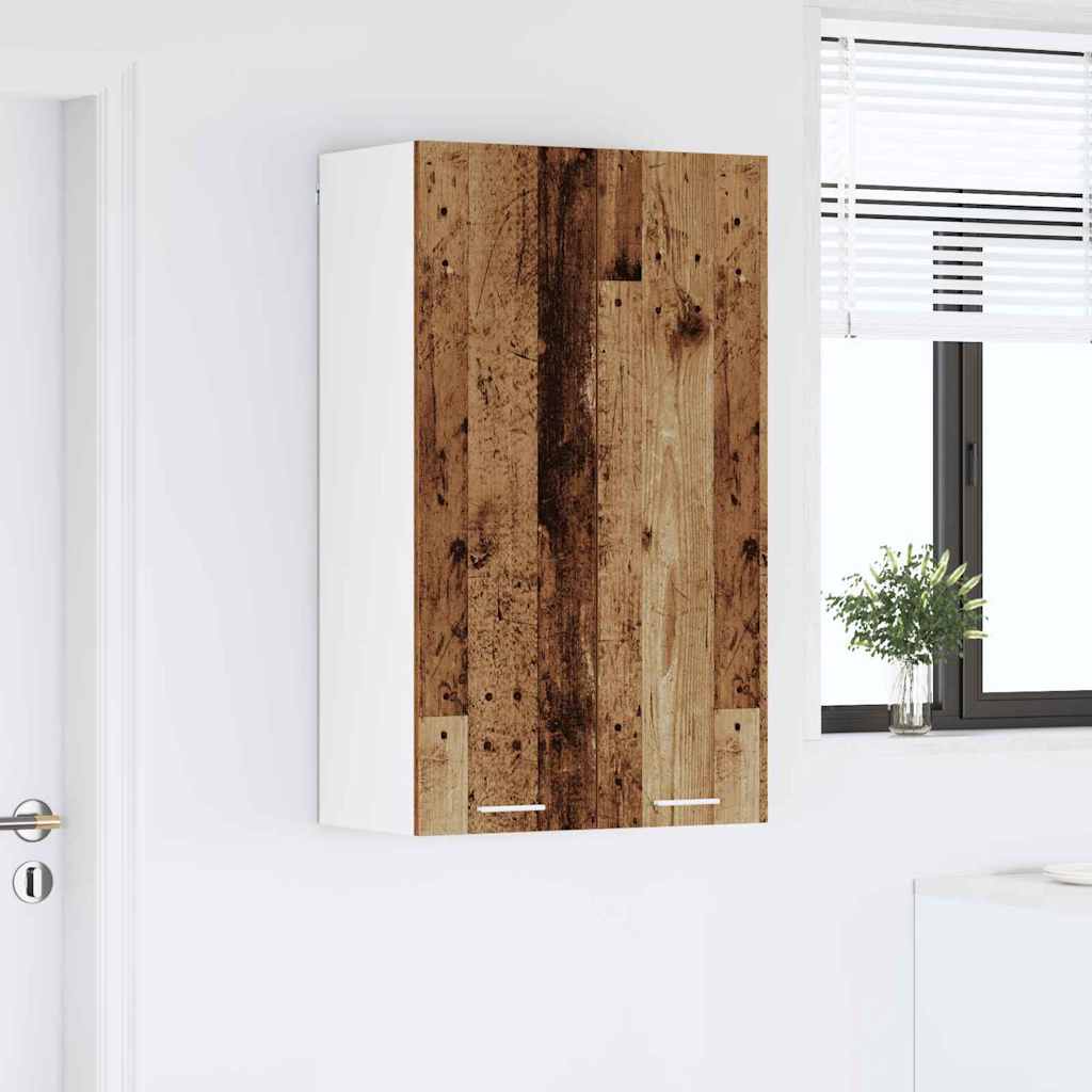 Hangkast met opslag Oudhout 60 x 31 x 100 cm Bewerkt hout is nu te koop bij PeponiXL, paradijselijk wonen!