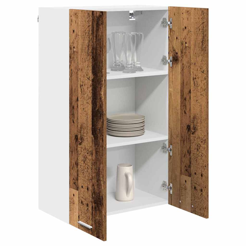Hangkast met opslag Oudhout 60 x 31 x 100 cm Bewerkt hout is nu te koop bij PeponiXL, paradijselijk wonen!
