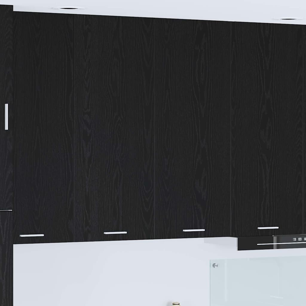 Hangkast met opslag Zwart Eiken 80 x 31 x 100 cm Bewerkt hout is nu te koop bij PeponiXL, paradijselijk wonen!