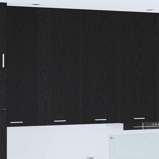 Hangkast met opslag Zwart Eiken 80 x 31 x 100 cm Bewerkt hout is nu te koop bij PeponiXL, paradijselijk wonen!