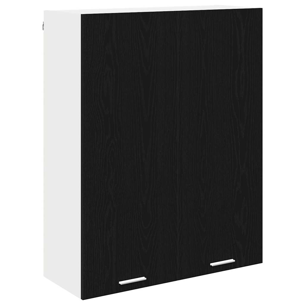 Hangkast met opslag Zwart Eiken 80 x 31 x 100 cm Bewerkt hout is nu te koop bij PeponiXL, paradijselijk wonen!