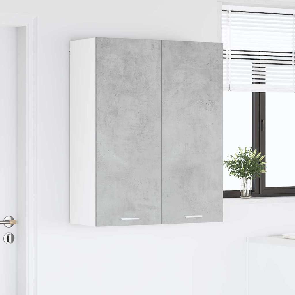 Hangkast met opslag Beton Grijs 80 x 31 x 100 cm Bewerkt hout is nu te koop bij PeponiXL, paradijselijk wonen!