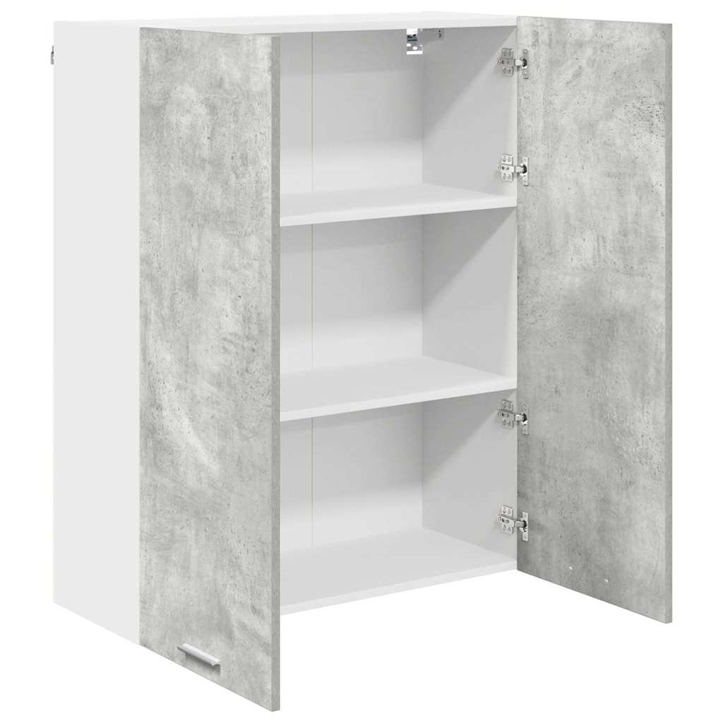 Hangkast met opslag Beton Grijs 80 x 31 x 100 cm Bewerkt hout is nu te koop bij PeponiXL, paradijselijk wonen!