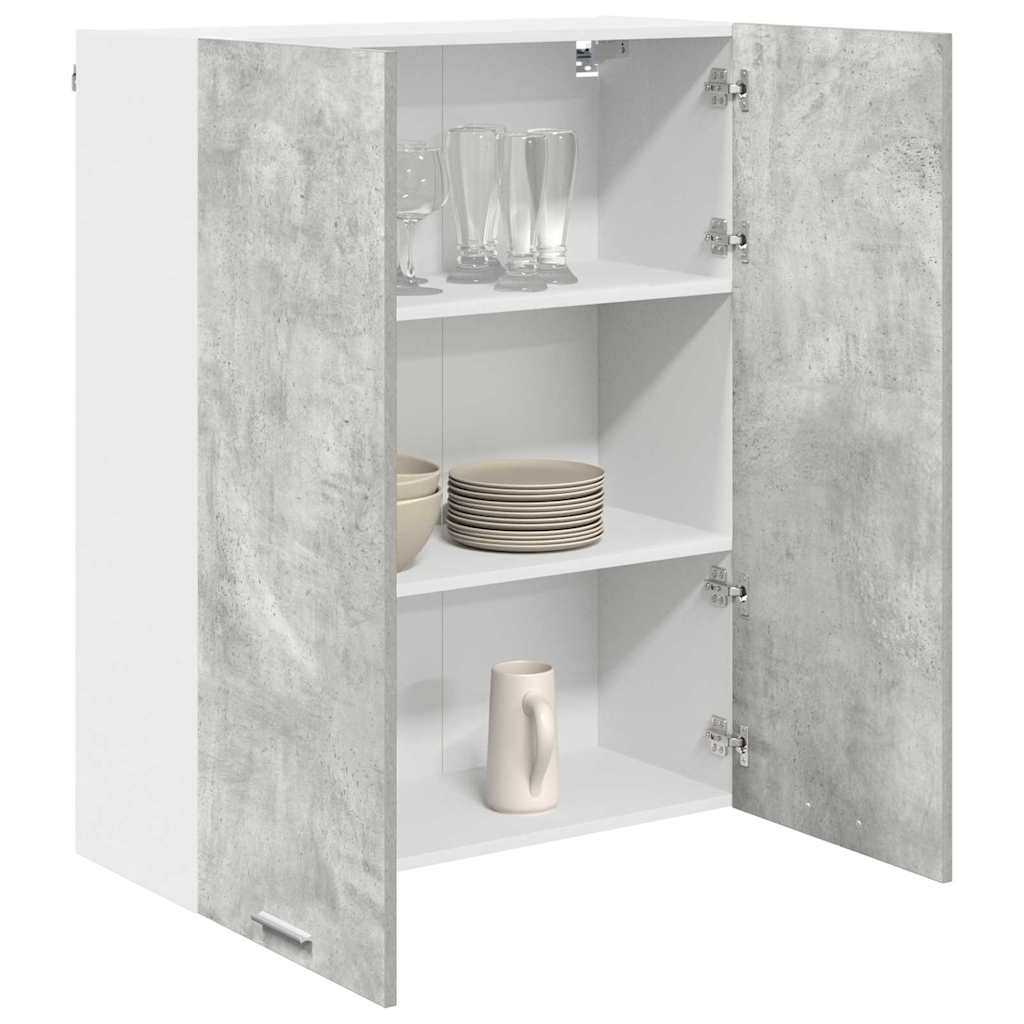 Hangkast met opslag Beton Grijs 80 x 31 x 100 cm Bewerkt hout is nu te koop bij PeponiXL, paradijselijk wonen!