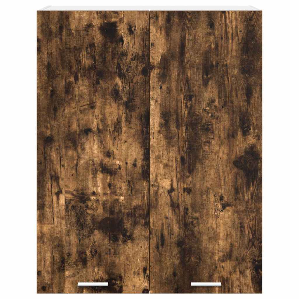 Hangkast met opslag Gerookt eiken 80 x 31 x 100 cm Bewerkt hout is nu te koop bij PeponiXL, paradijselijk wonen!