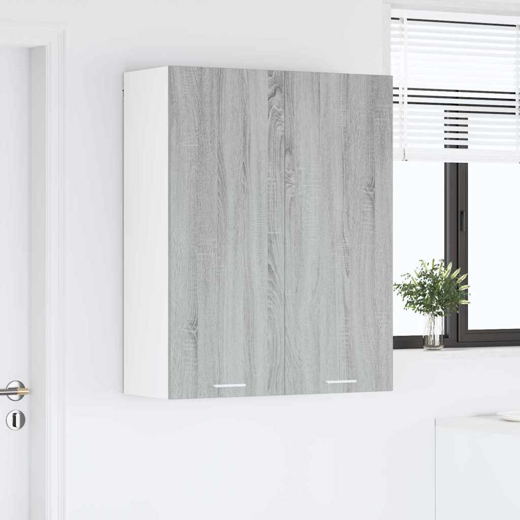Hangkast met opslag Grijs Sonoma 80 x 31 x 100 cm Bewerkt hout is nu te koop bij PeponiXL, paradijselijk wonen!