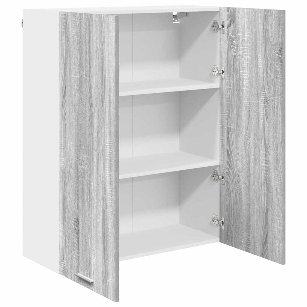 Hangkast met opslag Grijs Sonoma 80 x 31 x 100 cm Bewerkt hout is nu te koop bij PeponiXL, paradijselijk wonen!