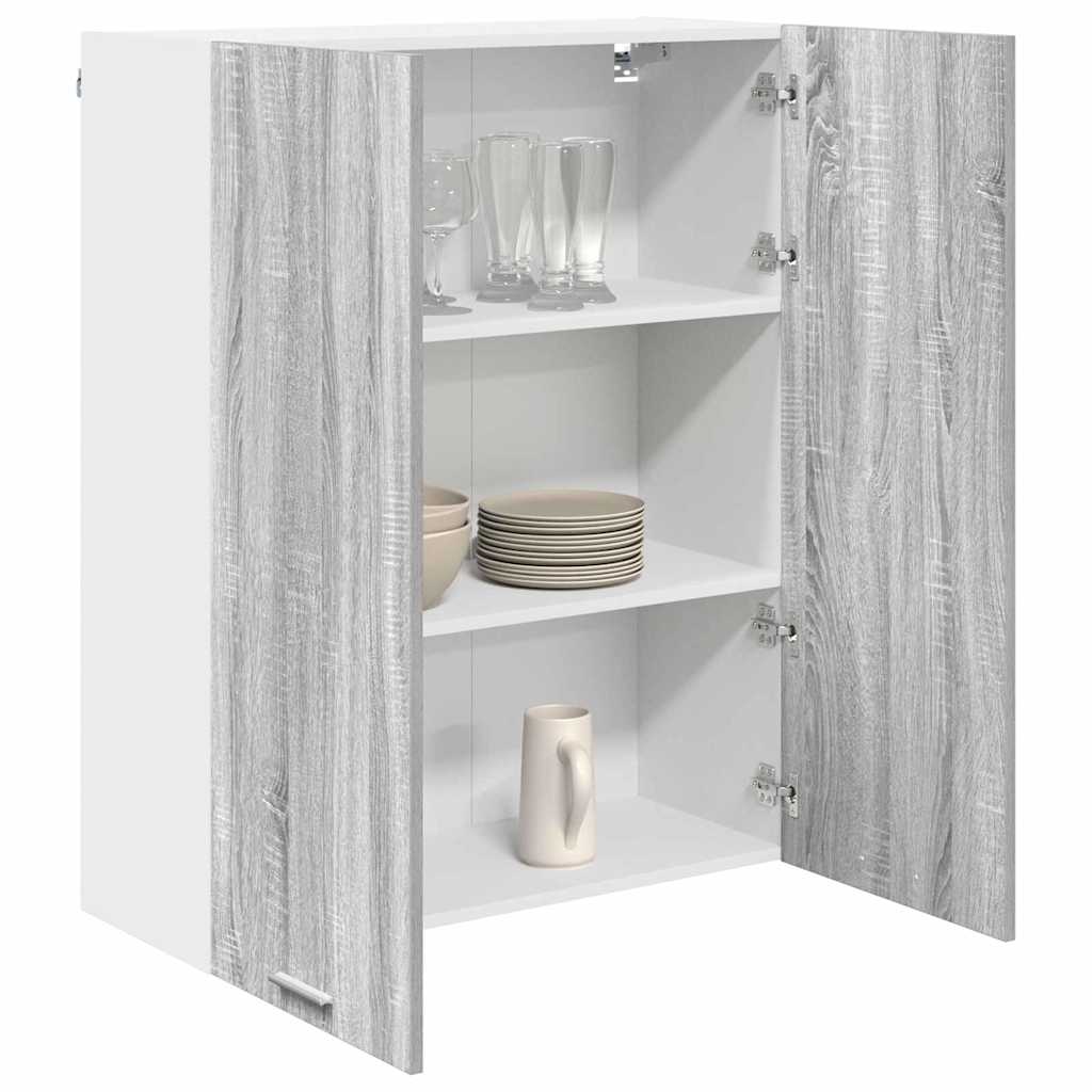 Hangkast met opslag Grijs Sonoma 80 x 31 x 100 cm Bewerkt hout is nu te koop bij PeponiXL, paradijselijk wonen!