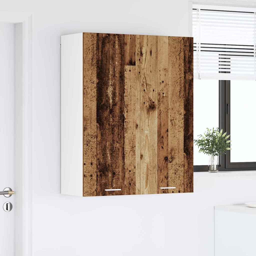Hangkast met opslag Oudhout 80 x 31 x 100 cm Bewerkt hout is nu te koop bij PeponiXL, paradijselijk wonen!