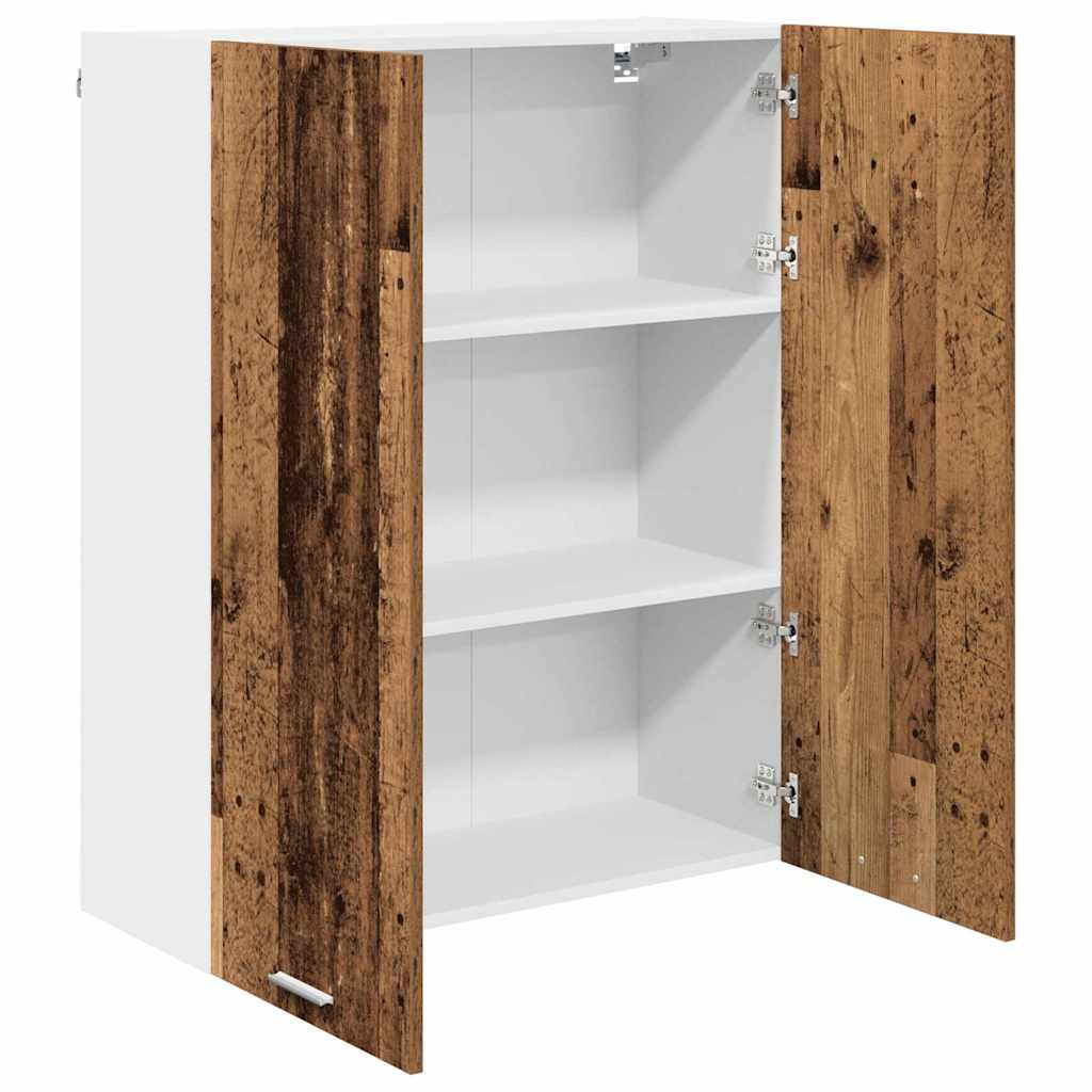 Hangkast met opslag Oudhout 80 x 31 x 100 cm Bewerkt hout is nu te koop bij PeponiXL, paradijselijk wonen!