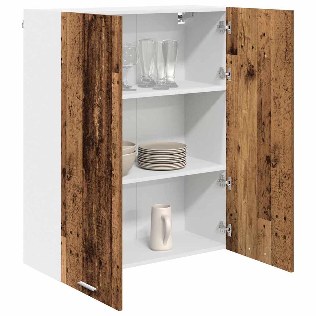 Hangkast met opslag Oudhout 80 x 31 x 100 cm Bewerkt hout is nu te koop bij PeponiXL, paradijselijk wonen!