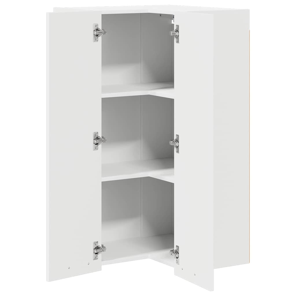 Hangkast met opslag Wit 57 x 57 x 100 cm Bewerkt hout is nu te koop bij PeponiXL, paradijselijk wonen!