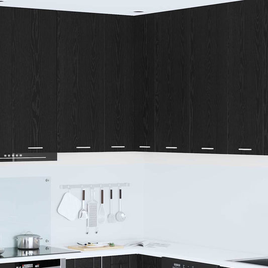 Hangkast Zwarte Eik en Wit 57 x 57 x 100 cm Bewerkt hout is nu te koop bij PeponiXL, paradijselijk wonen!
