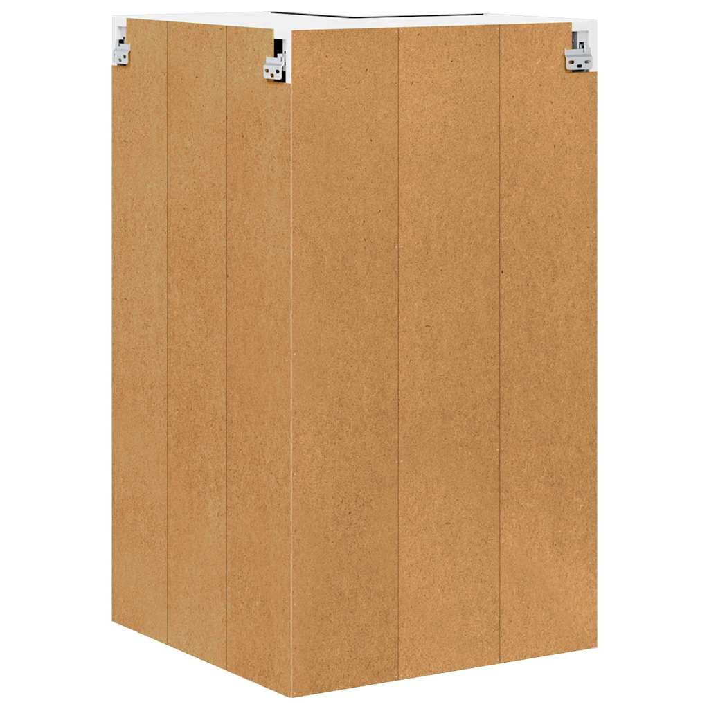 Hangkast Zwarte Eik en Wit 57 x 57 x 100 cm Bewerkt hout is nu te koop bij PeponiXL, paradijselijk wonen!