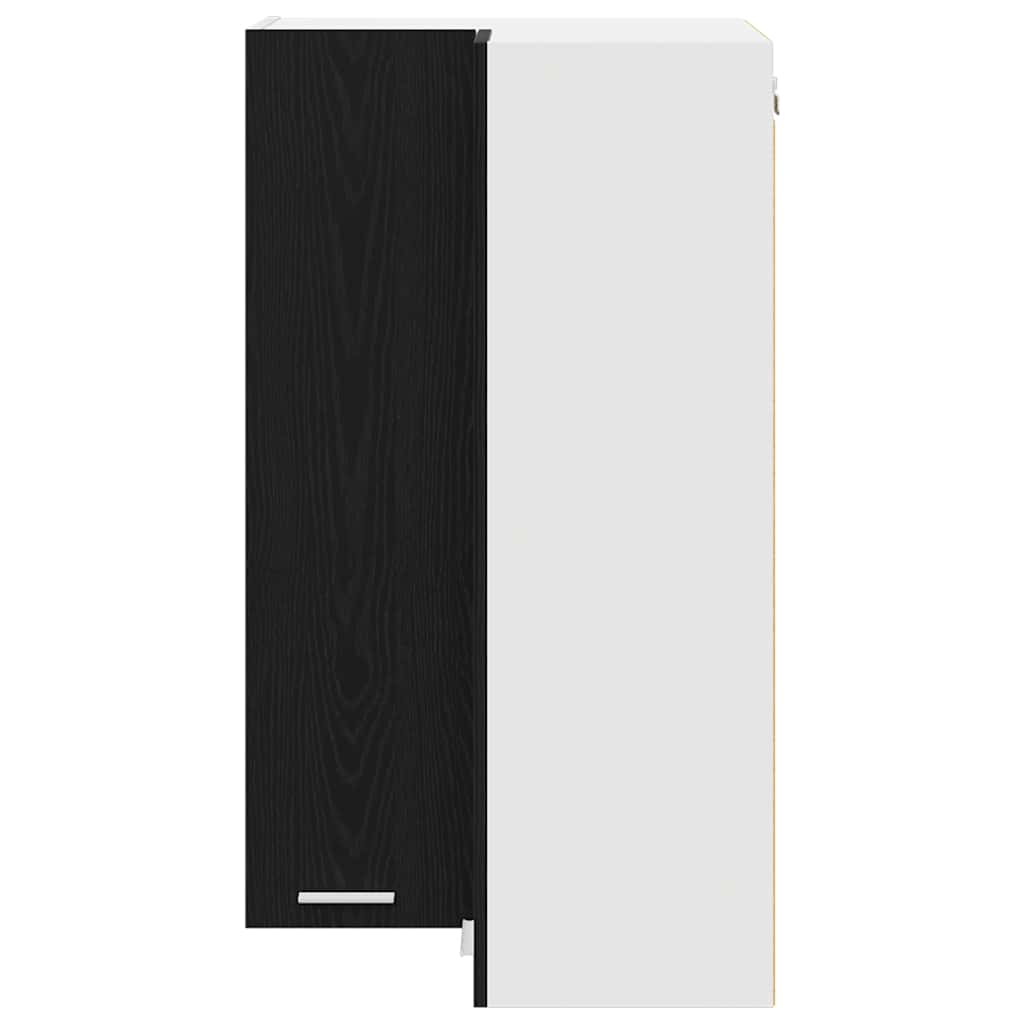 Hangkast Zwarte Eik en Wit 57 x 57 x 100 cm Bewerkt hout is nu te koop bij PeponiXL, paradijselijk wonen!