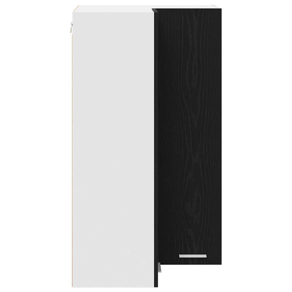 Hangkast Zwarte Eik en Wit 57 x 57 x 100 cm Bewerkt hout is nu te koop bij PeponiXL, paradijselijk wonen!