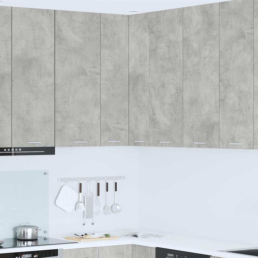 Hangkast Beton Grijs en Wit 57 x 57 x 100 cm Bewerkt hout is nu te koop bij PeponiXL, paradijselijk wonen!