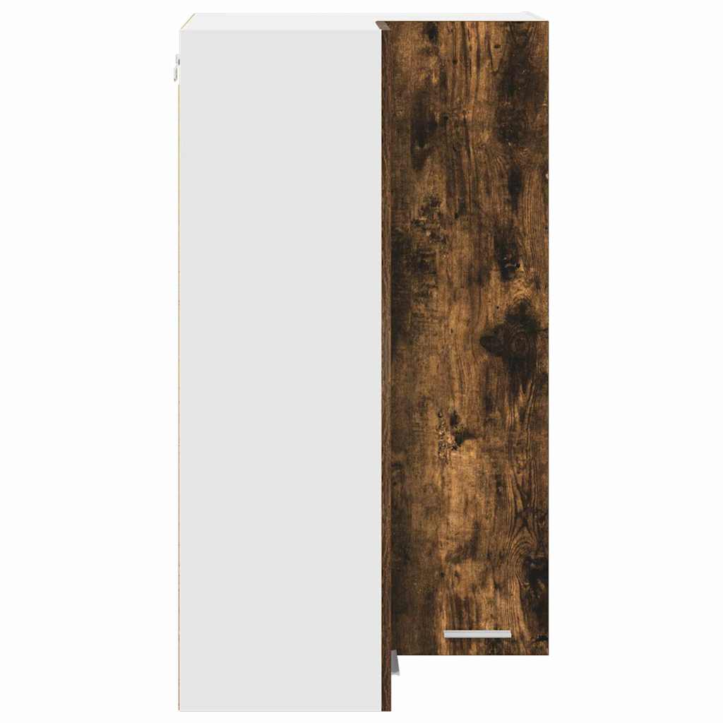 Hangkast Gerookte Eik en Wit 57 x 57 x 100 cm Bewerkt hout is nu te koop bij PeponiXL, paradijselijk wonen!