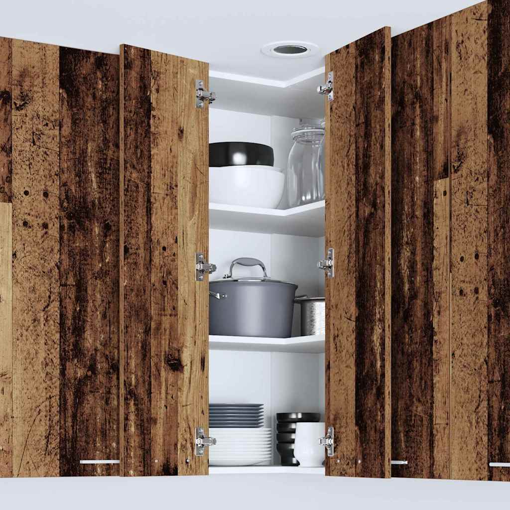 Hangkast Oude Hout en Wit 57 x 57 x 100 cm Bewerkt hout is nu te koop bij PeponiXL, paradijselijk wonen!