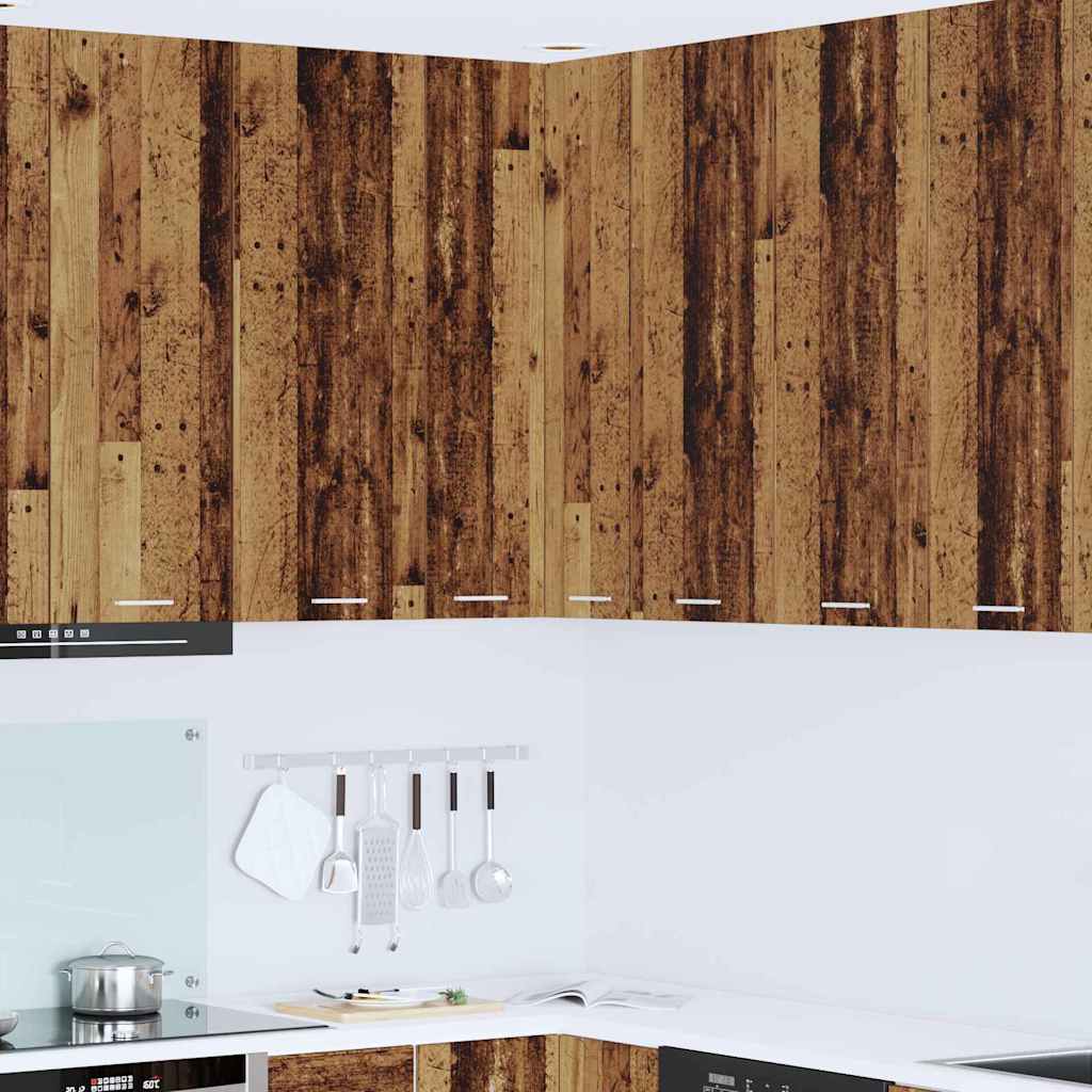 Hangkast Oude Hout en Wit 57 x 57 x 100 cm Bewerkt hout is nu te koop bij PeponiXL, paradijselijk wonen!