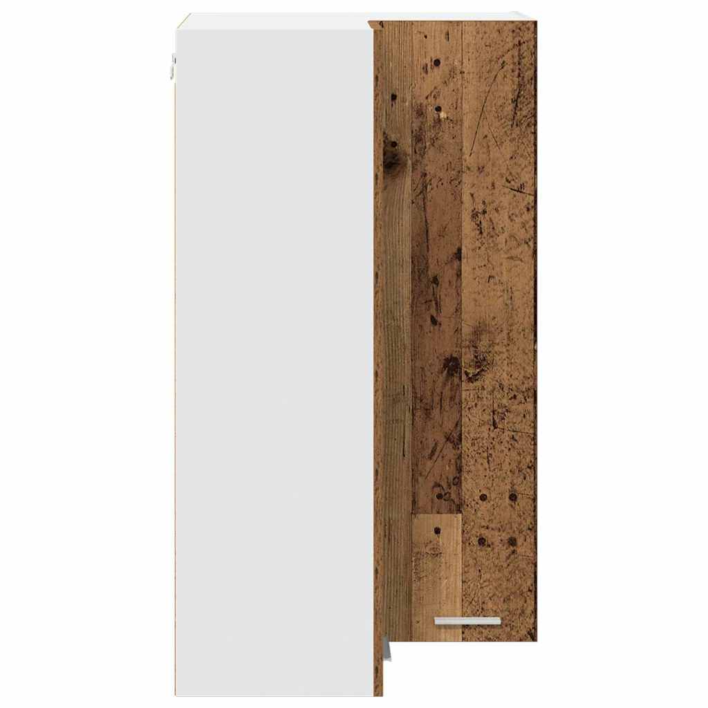 Hangkast Oude Hout en Wit 57 x 57 x 100 cm Bewerkt hout is nu te koop bij PeponiXL, paradijselijk wonen!