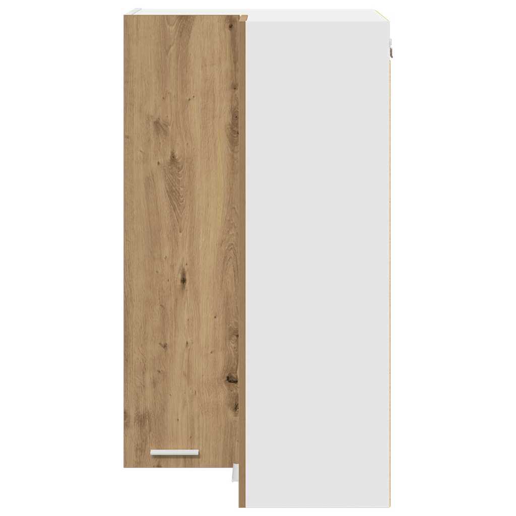 Hangkast Ambachtelijke Eik en Wit 57 x 57 x 100 cm Bewerkt hout is nu te koop bij PeponiXL, paradijselijk wonen!