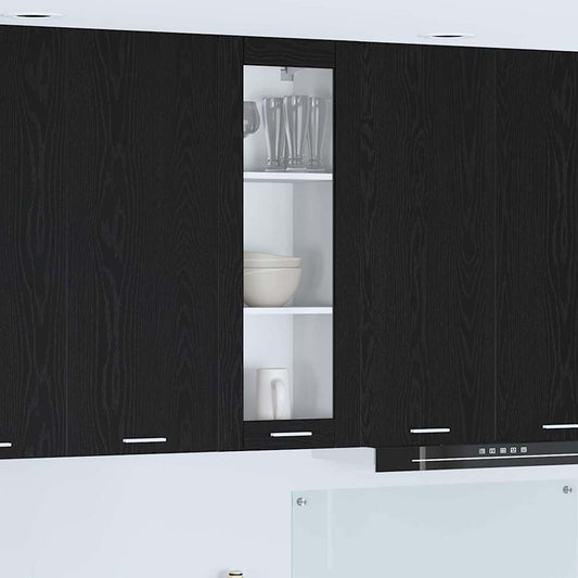 Hangkast met opslag Zwart Eiken 40 x 31 x 100 cm Bewerkt hout is nu te koop bij PeponiXL, paradijselijk wonen!