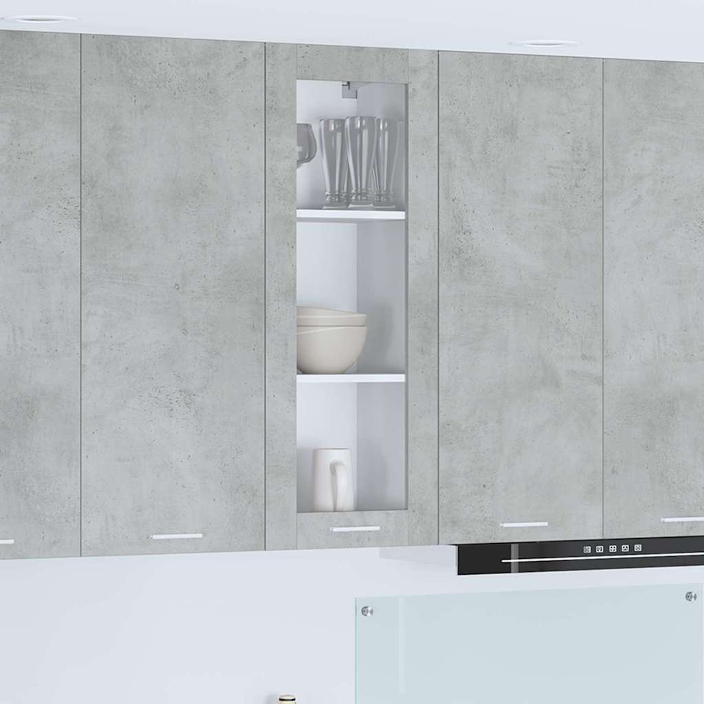 Hangkast met opslag Beton Grijs 40 x 31 x 100 cm Bewerkt hout is nu te koop bij PeponiXL, paradijselijk wonen!