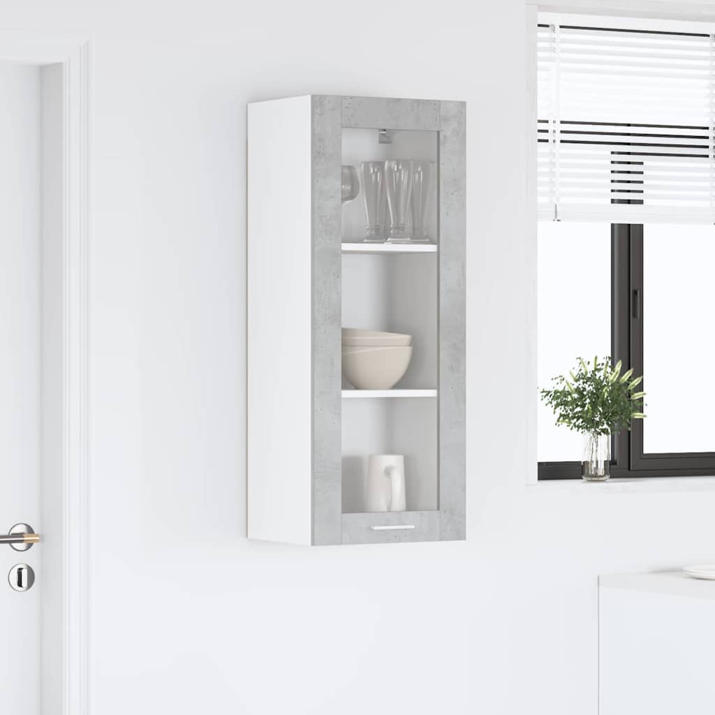 Hangkast met opslag Beton Grijs 40 x 31 x 100 cm Bewerkt hout is nu te koop bij PeponiXL, paradijselijk wonen!