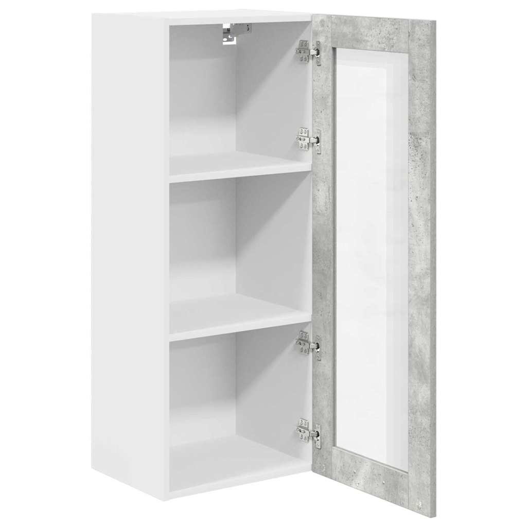 Hangkast met opslag Beton Grijs 40 x 31 x 100 cm Bewerkt hout is nu te koop bij PeponiXL, paradijselijk wonen!