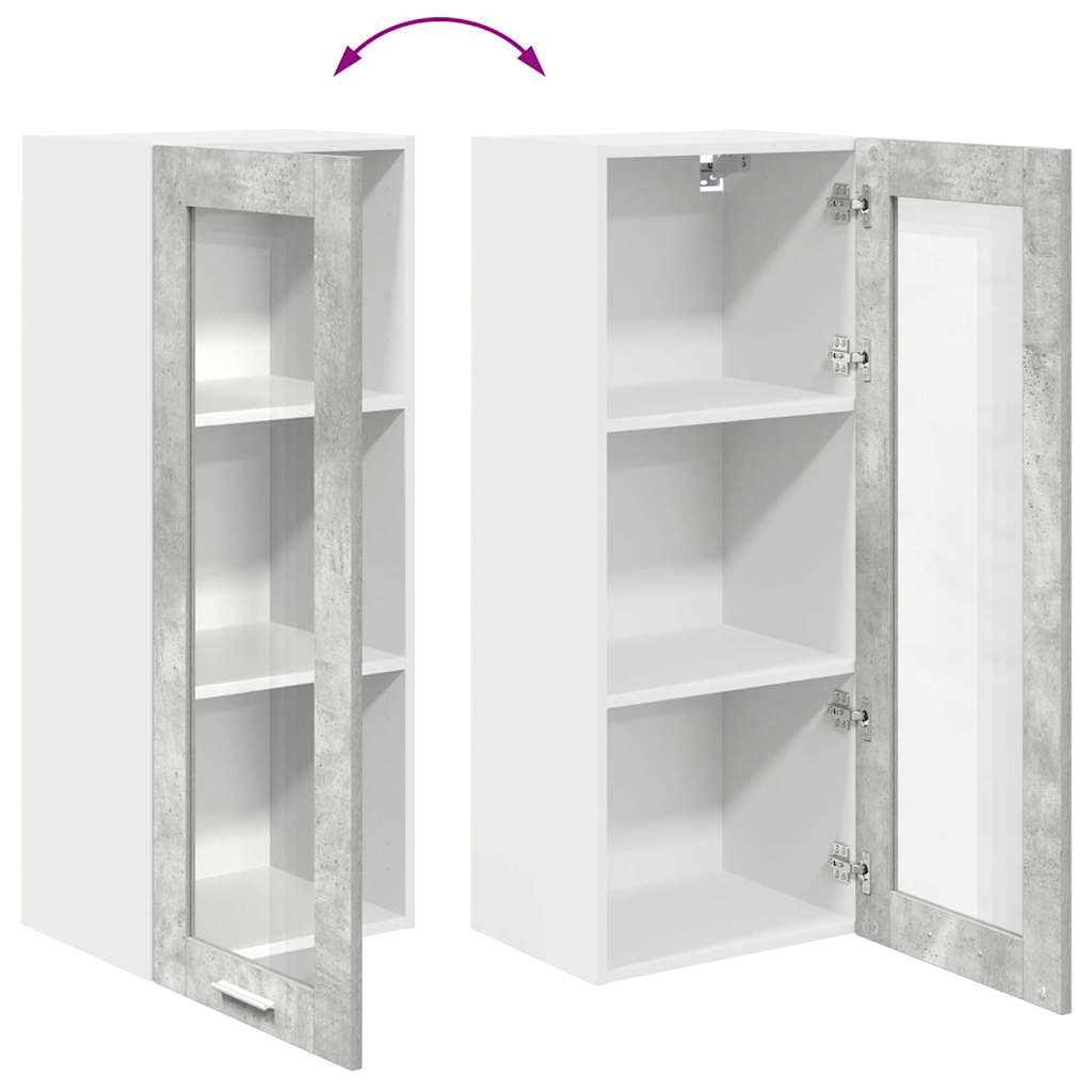 Hangkast met opslag Beton Grijs 40 x 31 x 100 cm Bewerkt hout is nu te koop bij PeponiXL, paradijselijk wonen!