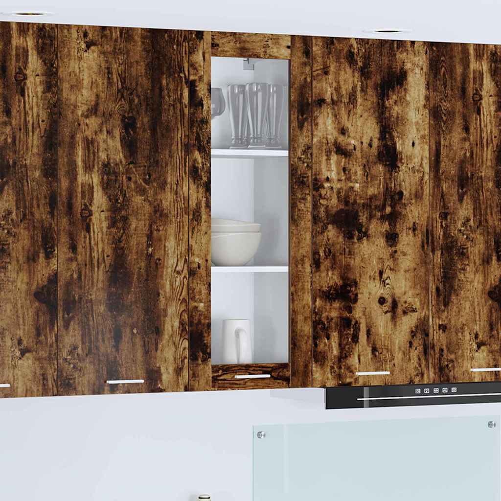 Hangkast met opslag Gerookt eiken 40 x 31 x 100 cm Bewerkt hout is nu te koop bij PeponiXL, paradijselijk wonen!