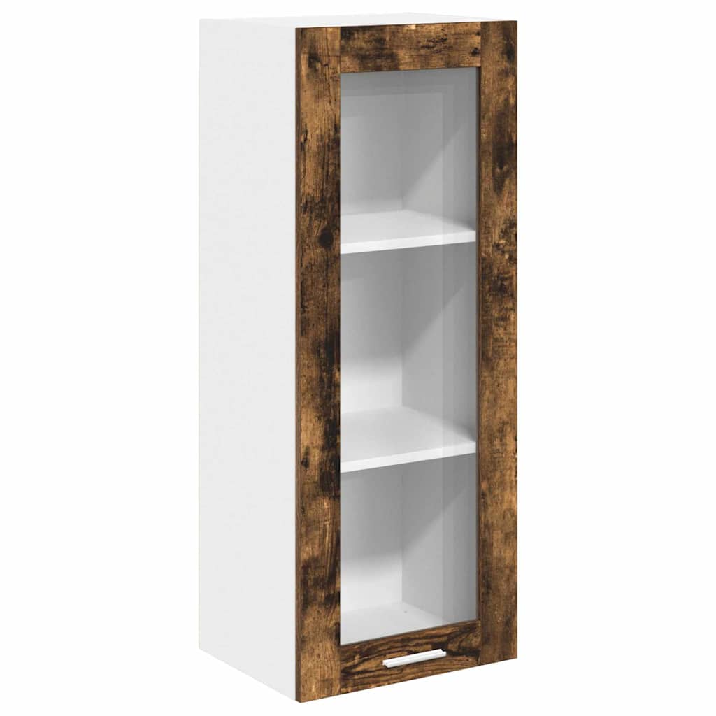 Hangkast met opslag Gerookt eiken 40 x 31 x 100 cm Bewerkt hout is nu te koop bij PeponiXL, paradijselijk wonen!