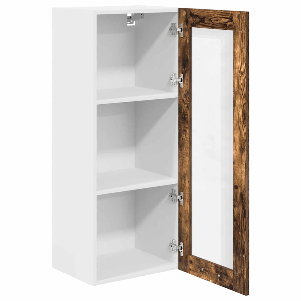 Hangkast met opslag Gerookt eiken 40 x 31 x 100 cm Bewerkt hout is nu te koop bij PeponiXL, paradijselijk wonen!