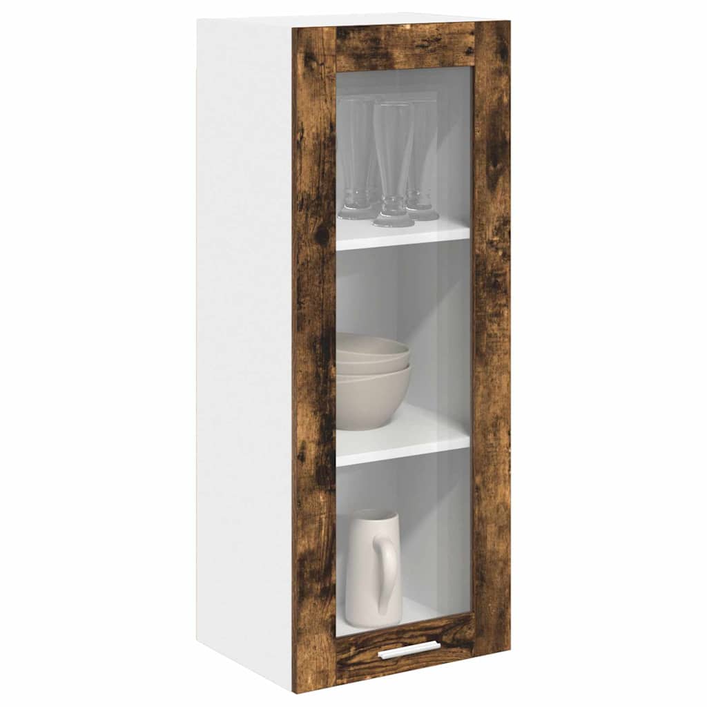 Hangkast met opslag Gerookt eiken 40 x 31 x 100 cm Bewerkt hout is nu te koop bij PeponiXL, paradijselijk wonen!
