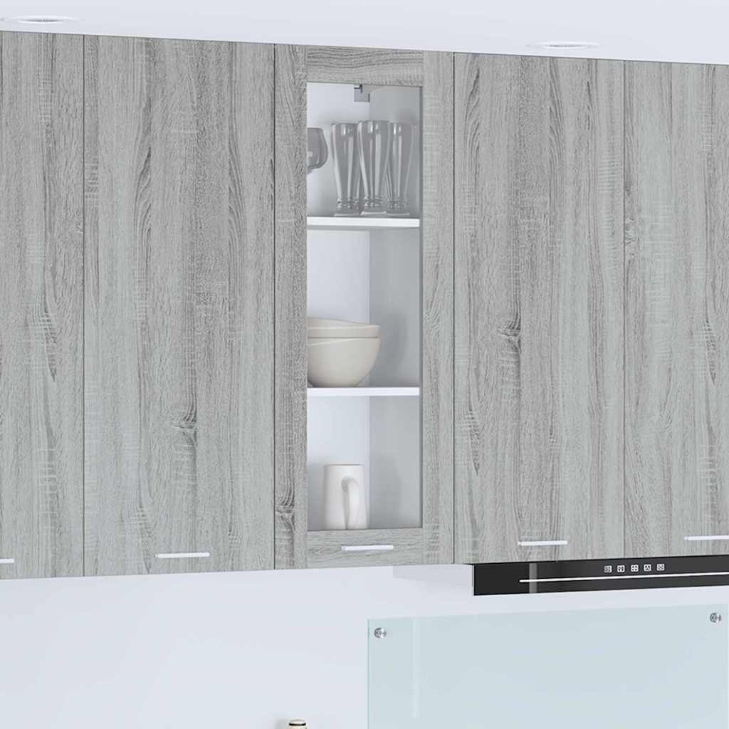 Hangkast met opslag Grijs Sonoma 40 x 31 x 100 cm Bewerkt hout is nu te koop bij PeponiXL, paradijselijk wonen!