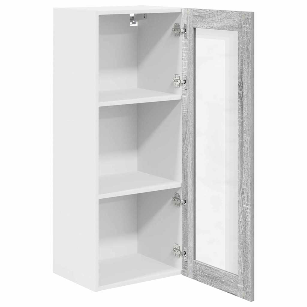 Hangkast met opslag Grijs Sonoma 40 x 31 x 100 cm Bewerkt hout is nu te koop bij PeponiXL, paradijselijk wonen!