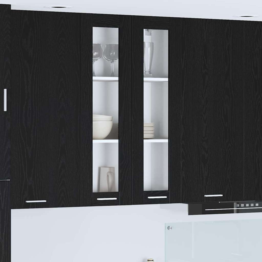 Hangkast Riga Zwart Eiken 60 x 31 x 100 cm Bewerkt hout is nu te koop bij PeponiXL, paradijselijk wonen!