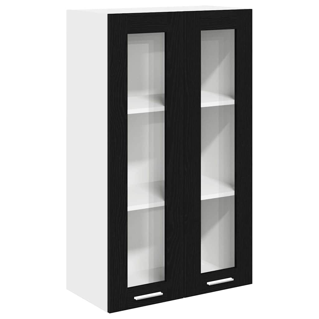 Hangkast Riga Zwart Eiken 60 x 31 x 100 cm Bewerkt hout is nu te koop bij PeponiXL, paradijselijk wonen!