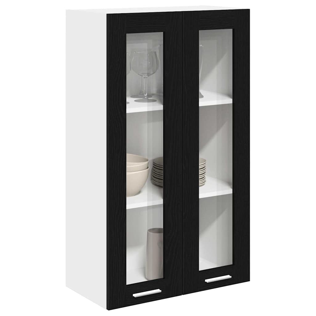Hangkast Riga Zwart Eiken 60 x 31 x 100 cm Bewerkt hout is nu te koop bij PeponiXL, paradijselijk wonen!