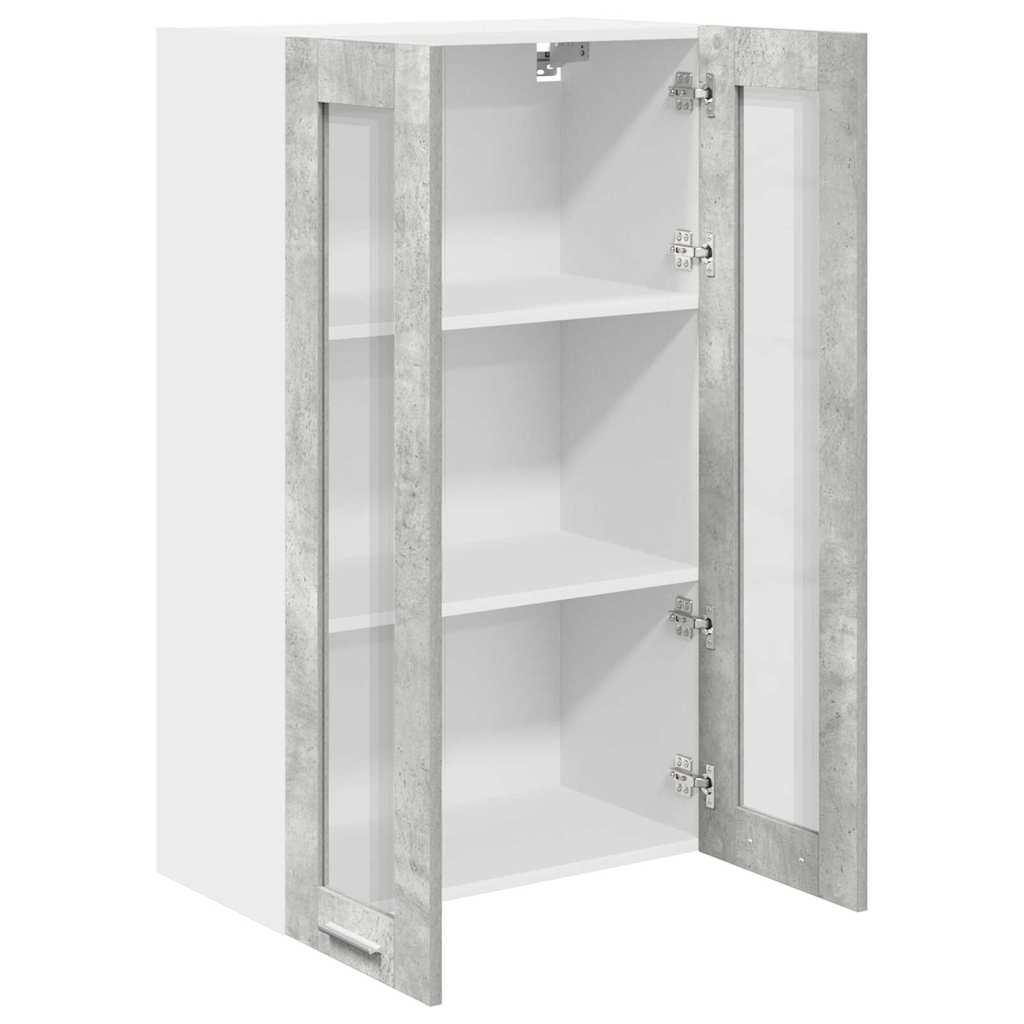 Hangkast met opslag Beton Grijs 60 x 31 x 100 cm Bewerkt hout is nu te koop bij PeponiXL, paradijselijk wonen!