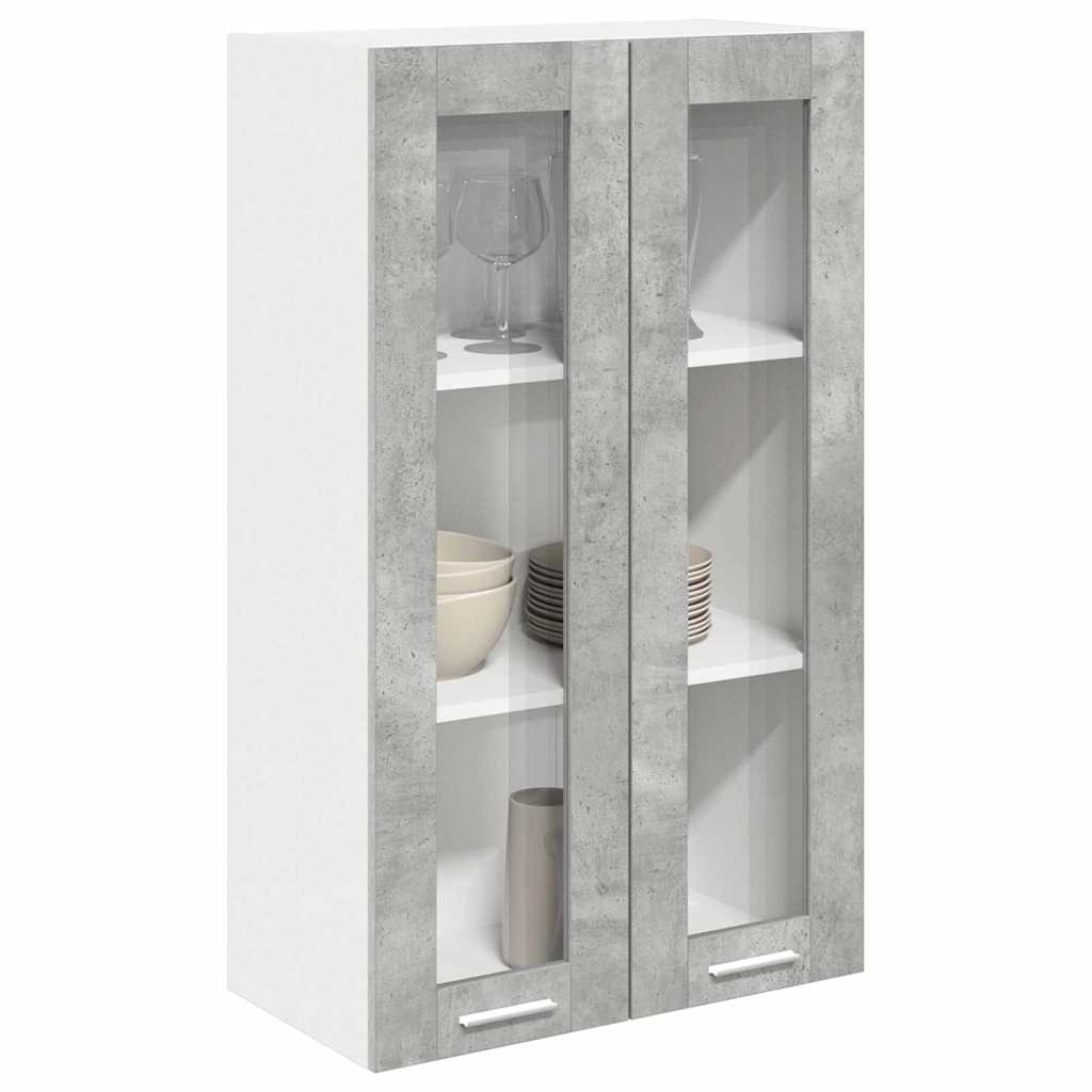 Hangkast met opslag Beton Grijs 60 x 31 x 100 cm Bewerkt hout is nu te koop bij PeponiXL, paradijselijk wonen!