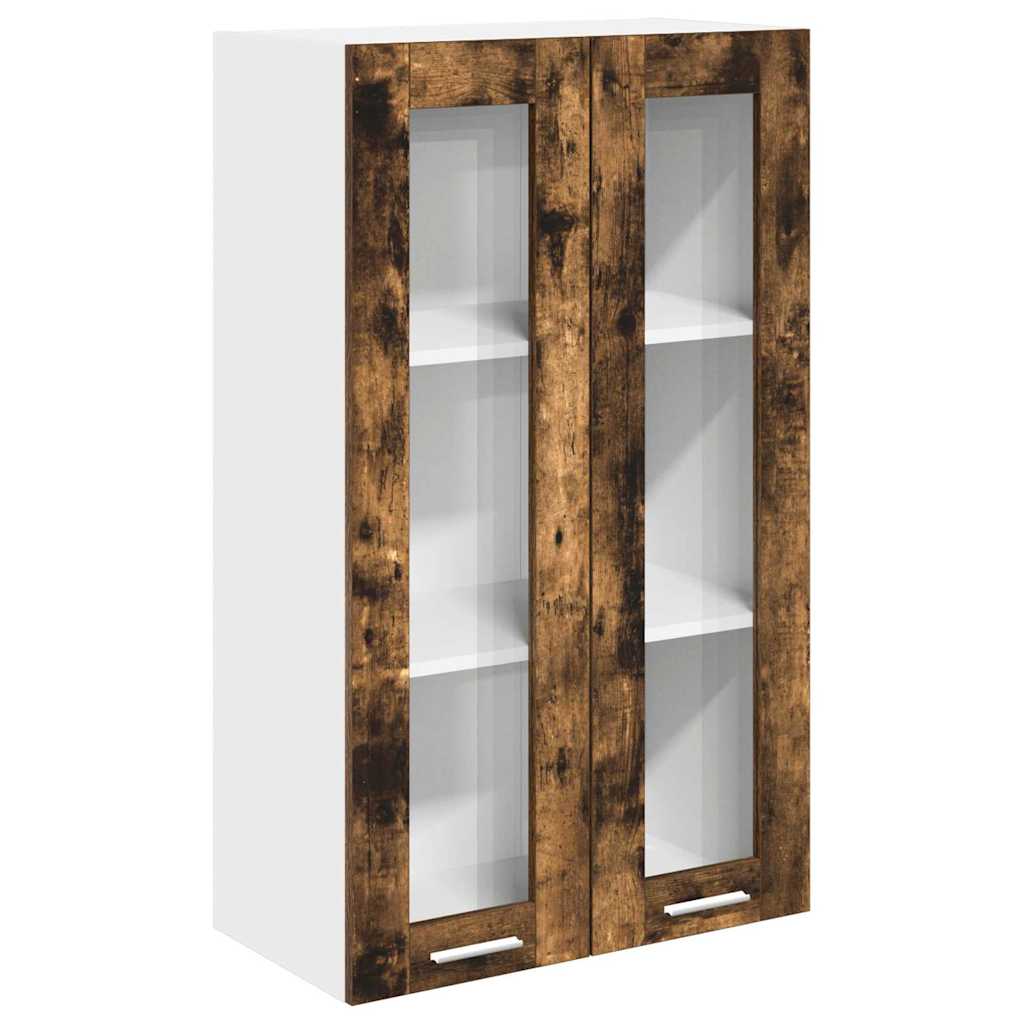 Hangkast met opslag Gerookt eiken 60 x 31 x 100 cm Bewerkt hout is nu te koop bij PeponiXL, paradijselijk wonen!