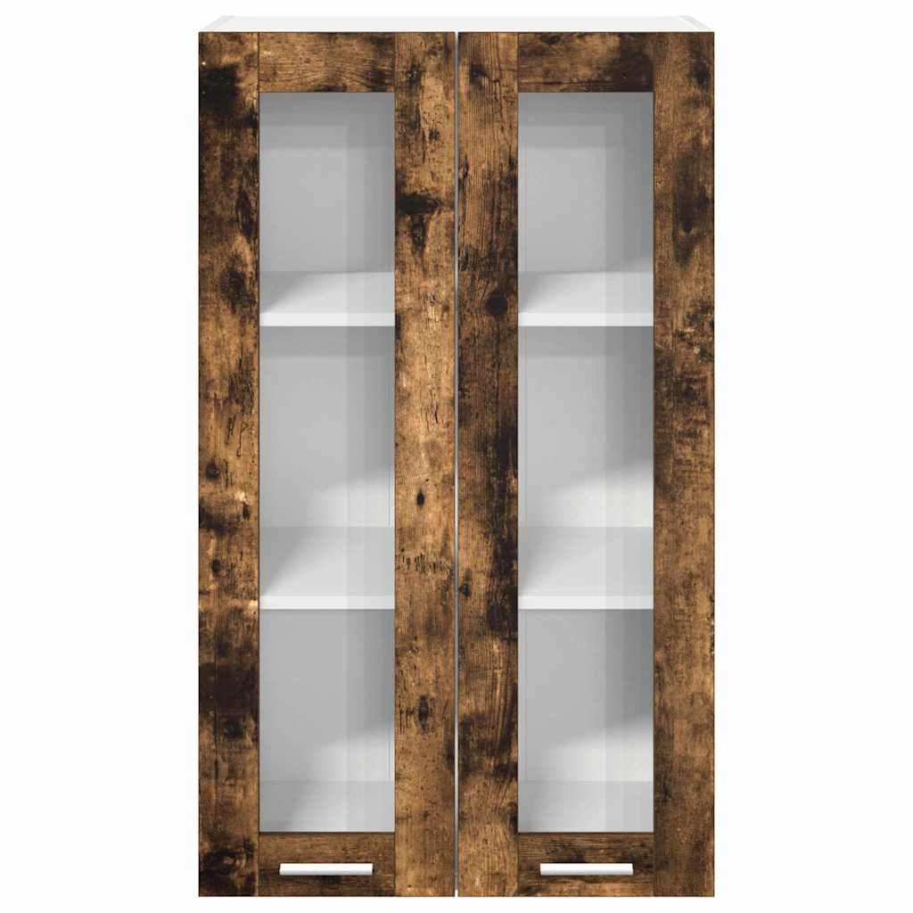 Hangkast met opslag Gerookt eiken 60 x 31 x 100 cm Bewerkt hout is nu te koop bij PeponiXL, paradijselijk wonen!